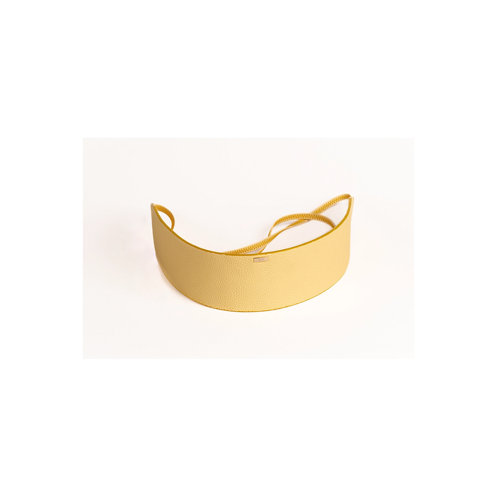 Ceinture Femme en cuir grainé de Vache Jaune